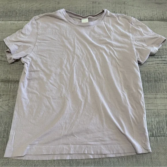 H&M Basics Light Grey Men’s Short Sleeve T-Shirt Size Medium - Picture 2 of 10